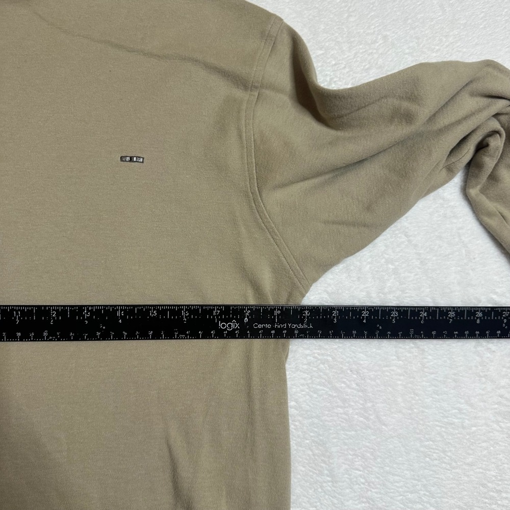 Vintage Alexander Julian Colours Mock Neck Shirt Mens Medium Tan Cotton 90s Dad - Picture 6 of 7